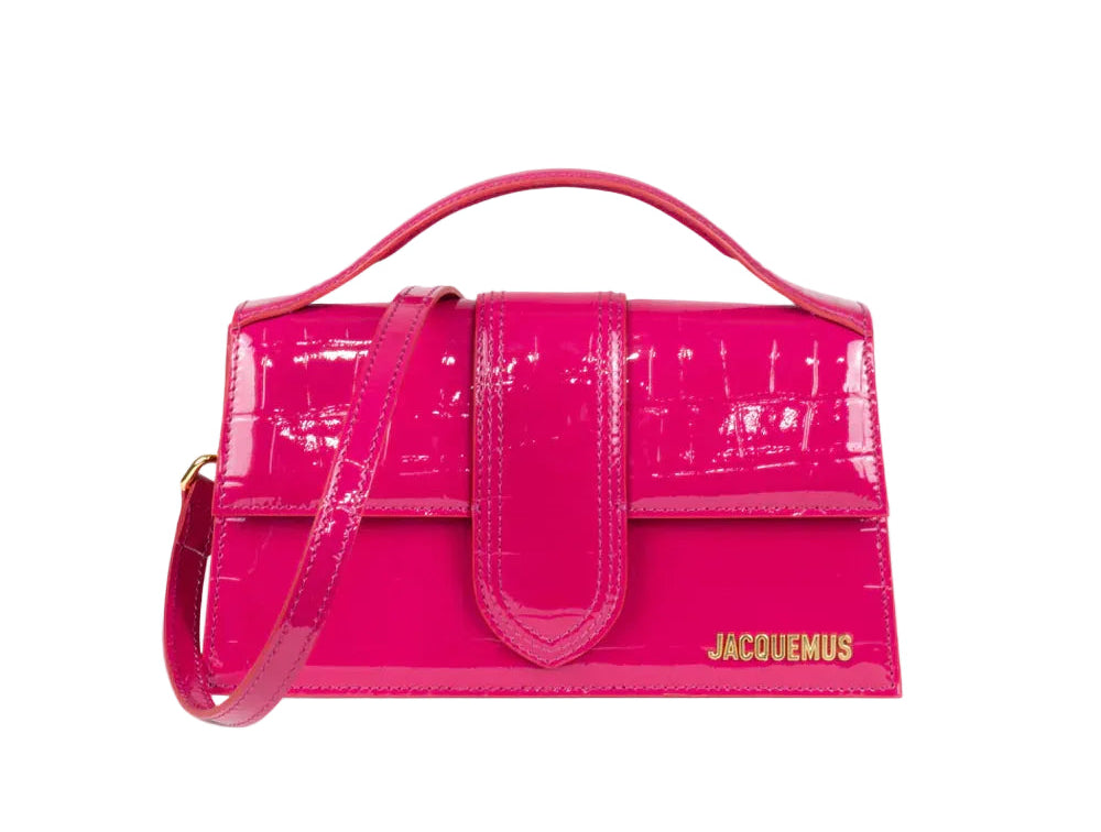 Jacquemus Le Grand Bambino Crocodile Lucid Fucsia
