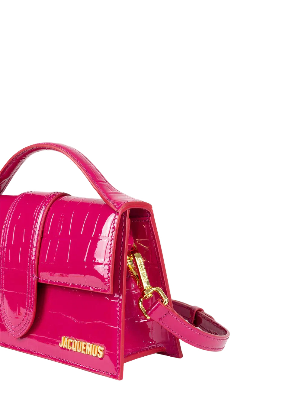 Jacquemus Le Grand Bambino Crocodile Lucid Fucsia