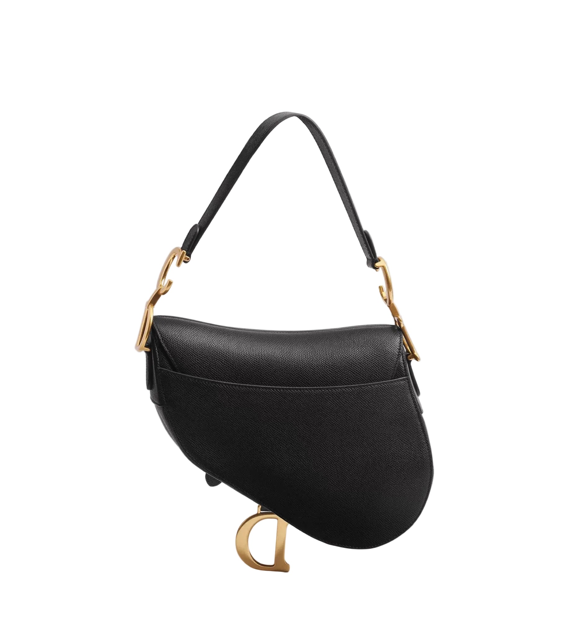 Dior Borsa a tracolla Saddle Pelle di vitello granulata nera