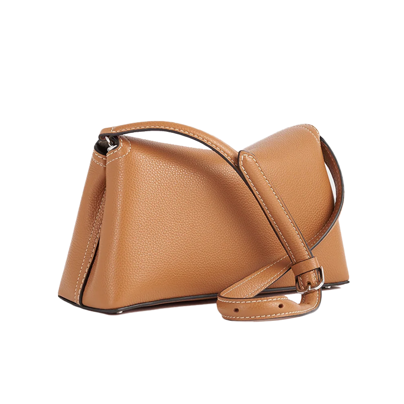T-Lock Clutch Grained Leather Tan